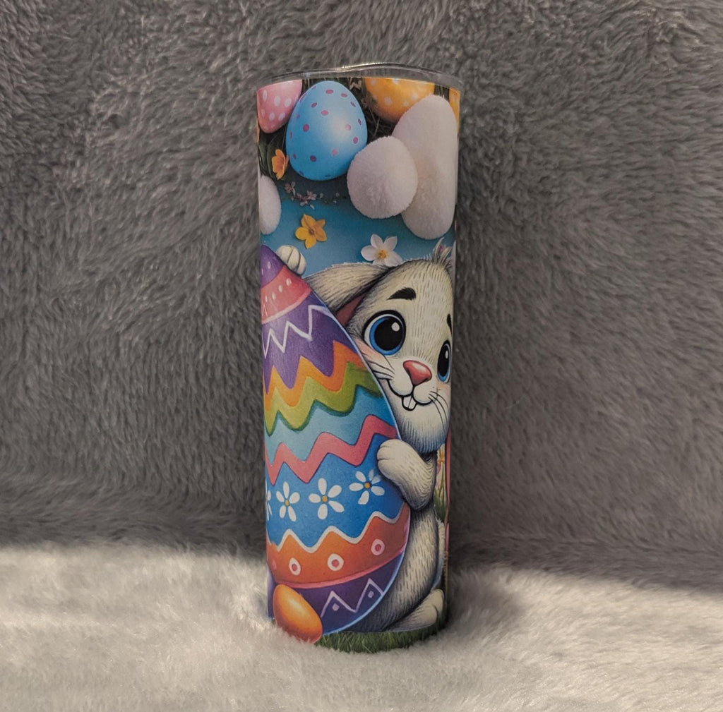 Adorable Easter Bunny Tumbler Can Also Be Personalized - Great Easter Gift For Easter Bunny Lovers, Includes A Reusable Straw