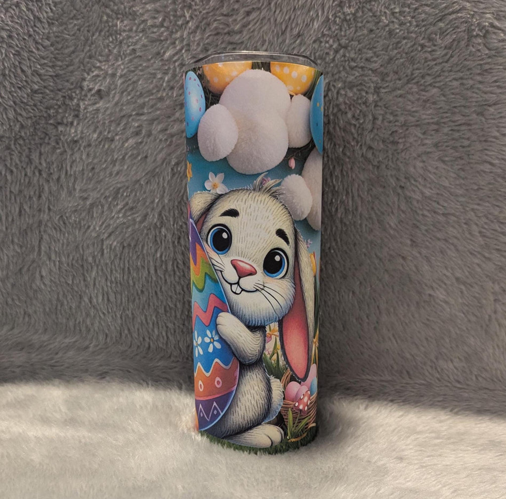 Adorable Easter Bunny Tumbler Can Also Be Personalized - Great Easter Gift For Easter Bunny Lovers, Includes A Reusable Straw