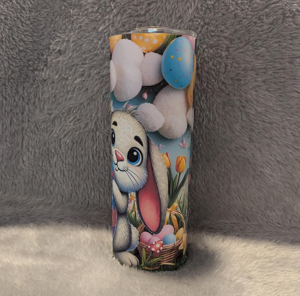 Adorable Easter Bunny Tumbler Can Also Be Personalized - Great Easter Gift For Easter Bunny Lovers, Includes A Reusable Straw