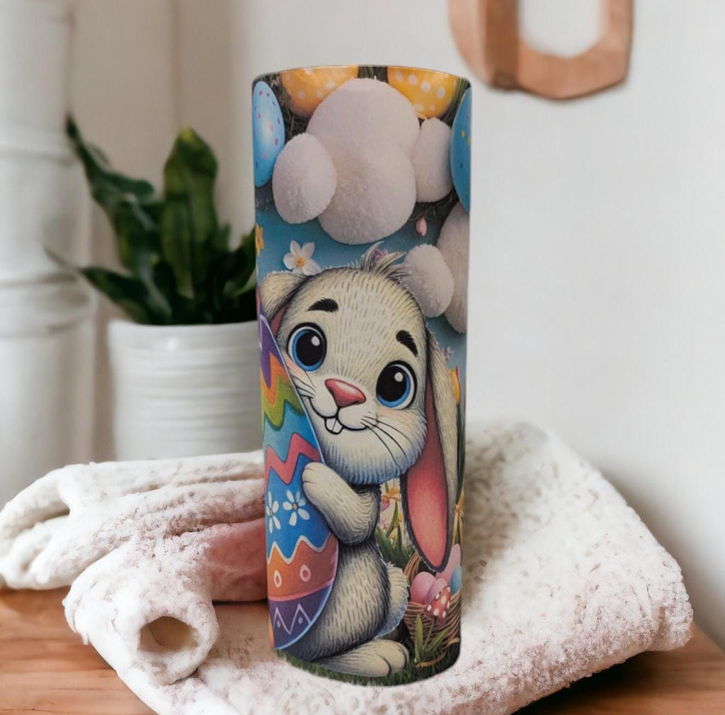 Adorable Easter Bunny Tumbler Can Also Be Personalized - Great Easter Gift For Easter Bunny Lovers, Includes A Reusable Straw