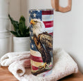 Patriotic Eagle Tumbler Can Be Personalized, Includes A Reusable Straw, Eagle Gift, 20oz Eagle Tumbler For Hot Or Cold Drinks