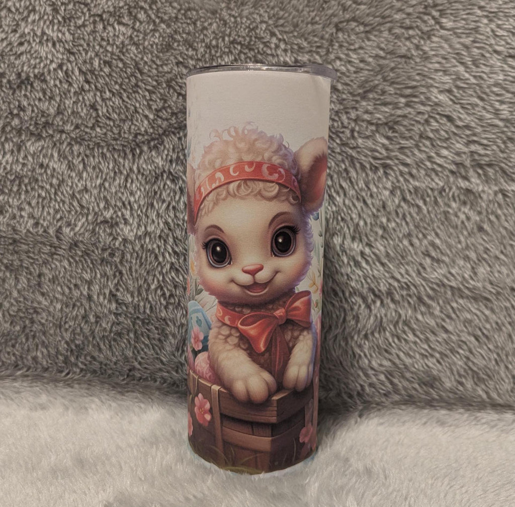 Easter Lamb Tumbler Can Also Be Personalized - Great Easter Gift For The Easter Basket, Includes A Reusable Straw, For Hot Or Cold Drinks
