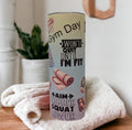 Gym FitnessTumbler With Reusable Straw, For Hot Or Cold Drinks, 20oz Tumbler For Everyday Use, Motivational Fitness Tumbler