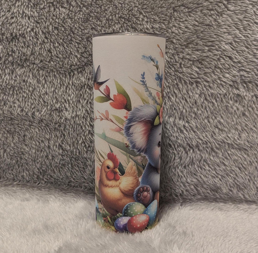 Easter Koala Bear Tumbler Can Also Be Personalized - Gift For The Easter Basket, Includes A Reusable Straw, For Hot Or Cold Drinks