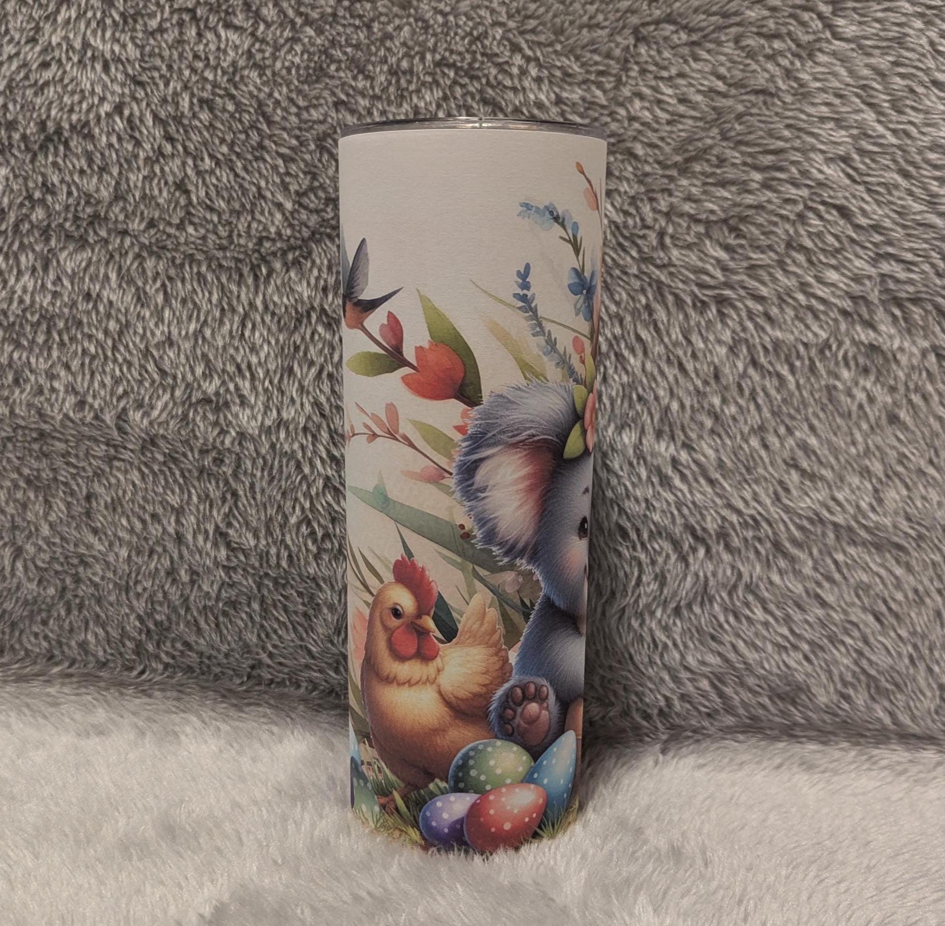 Easter Koala Bear Tumbler Can Also Be Personalized - Gift For The Easter Basket, Includes A Reusable Straw, For Hot Or Cold Drinks