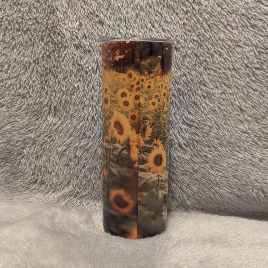 Floral Horse Tumbler 20oz With Reusable Straw, Can Be Personalized