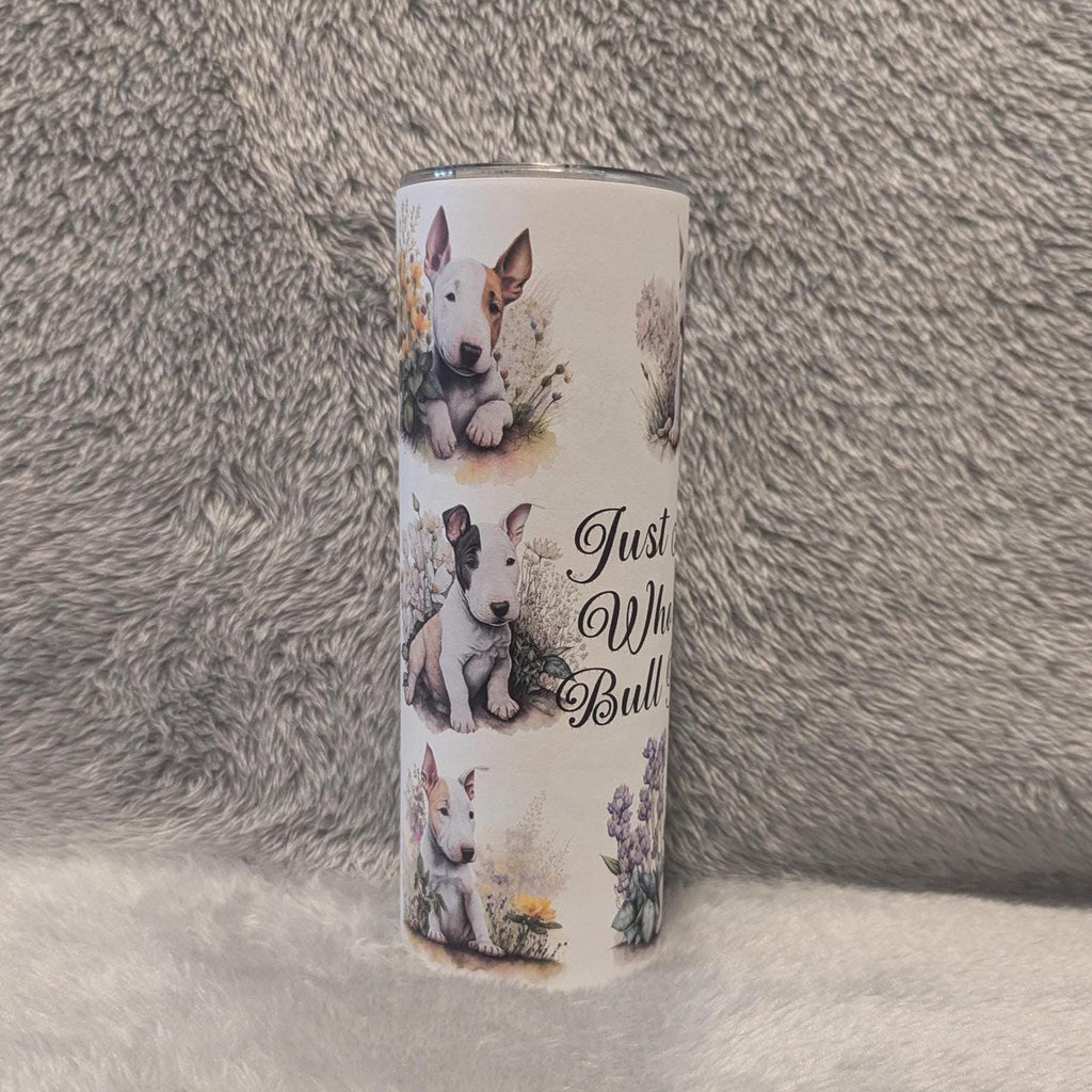 Just A Girl Who Loves Bull Terriers Tumbler 20oz With Reusable Straw