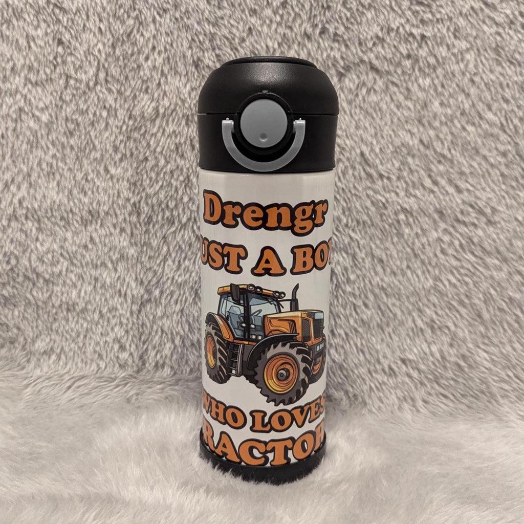 Kids Tractor Water Bottle Can Be Personalized, Personalized Kids Cup, Tractor Cup Great For School Home Or On The Go