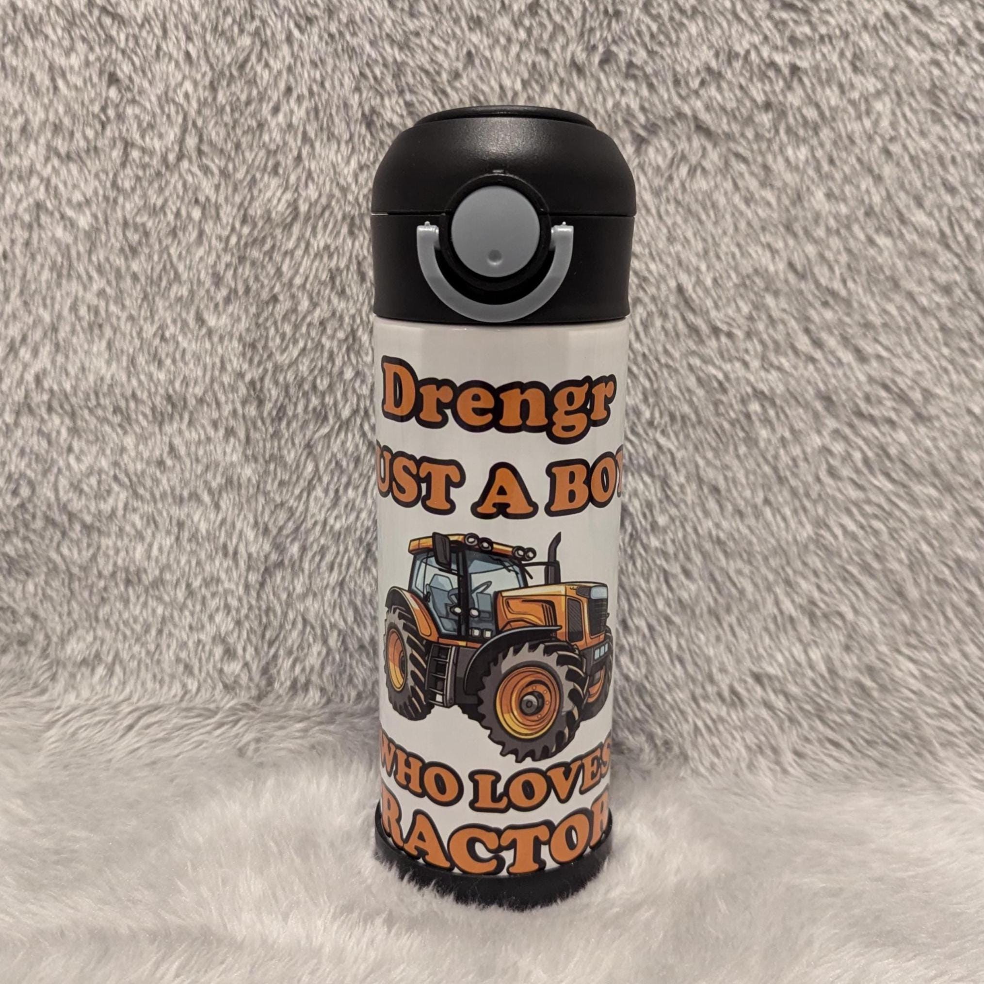 Kids Tractor Water Bottle Can Be Personalized, Personalized Kids Cup, Tractor Cup Great For School Home Or On The Go