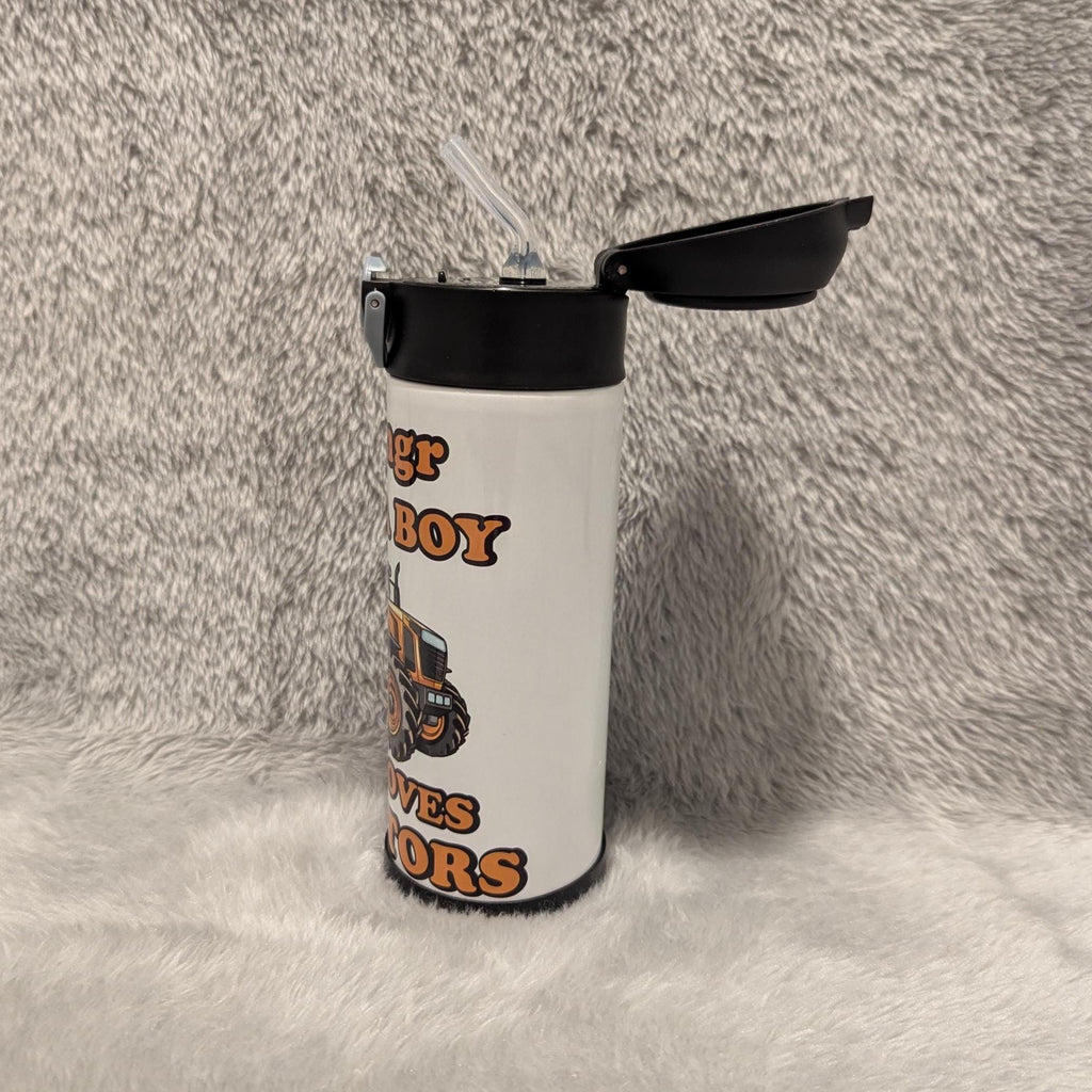 Kids Tractor Water Bottle Can Be Personalized, Personalized Kids Cup, Tractor Cup Great For School Home Or On The Go