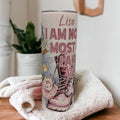 I Am Not Most Girls I Am a Veteran Tumbler with Straw, 20oz Tumbler With Straw, Gift For Her, Everyday Use For Hot Or Cold Drinks