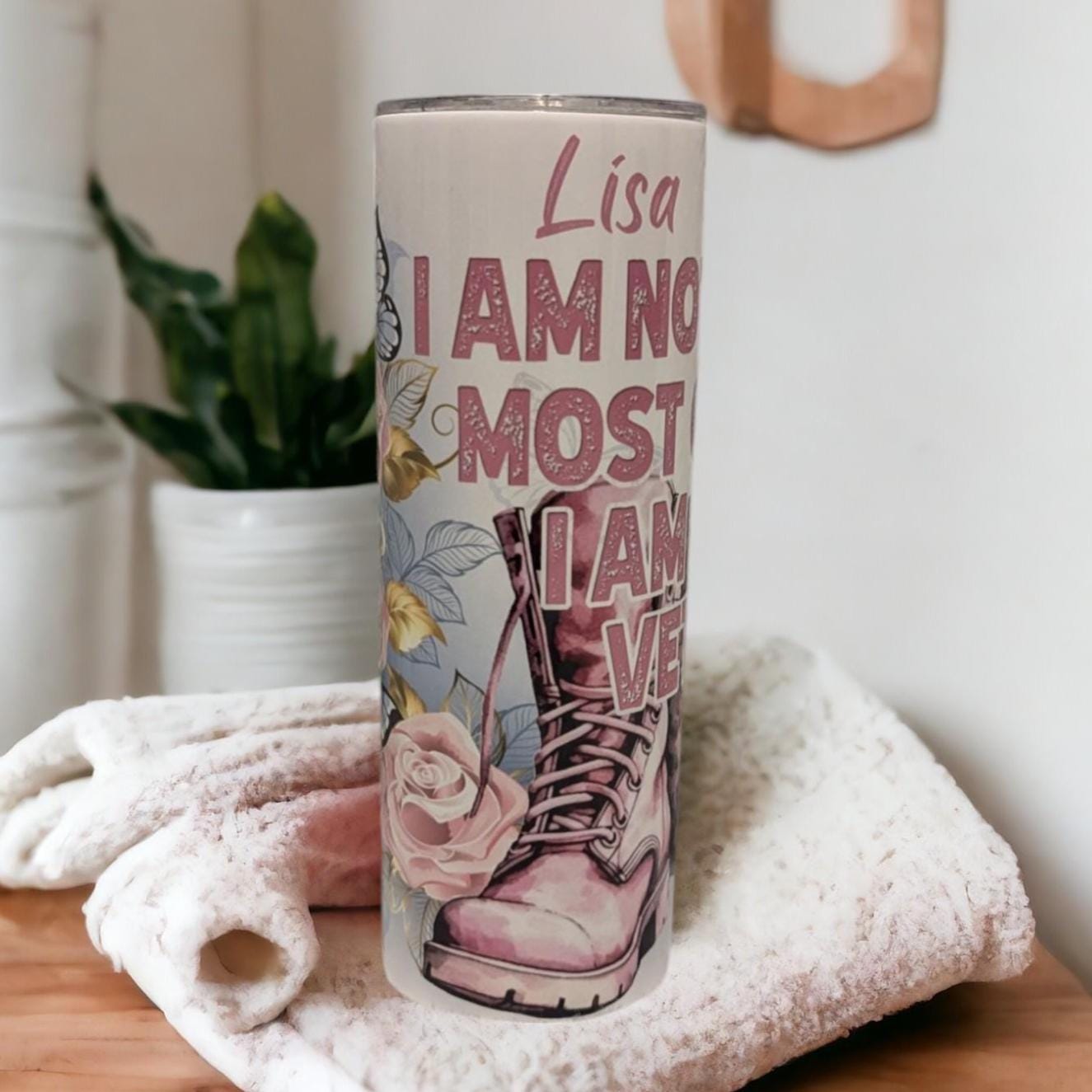 I Am Not Most Girls I Am a Veteran Tumbler with Straw, 20oz Tumbler With Straw, Gift For Her, Everyday Use For Hot Or Cold Drinks