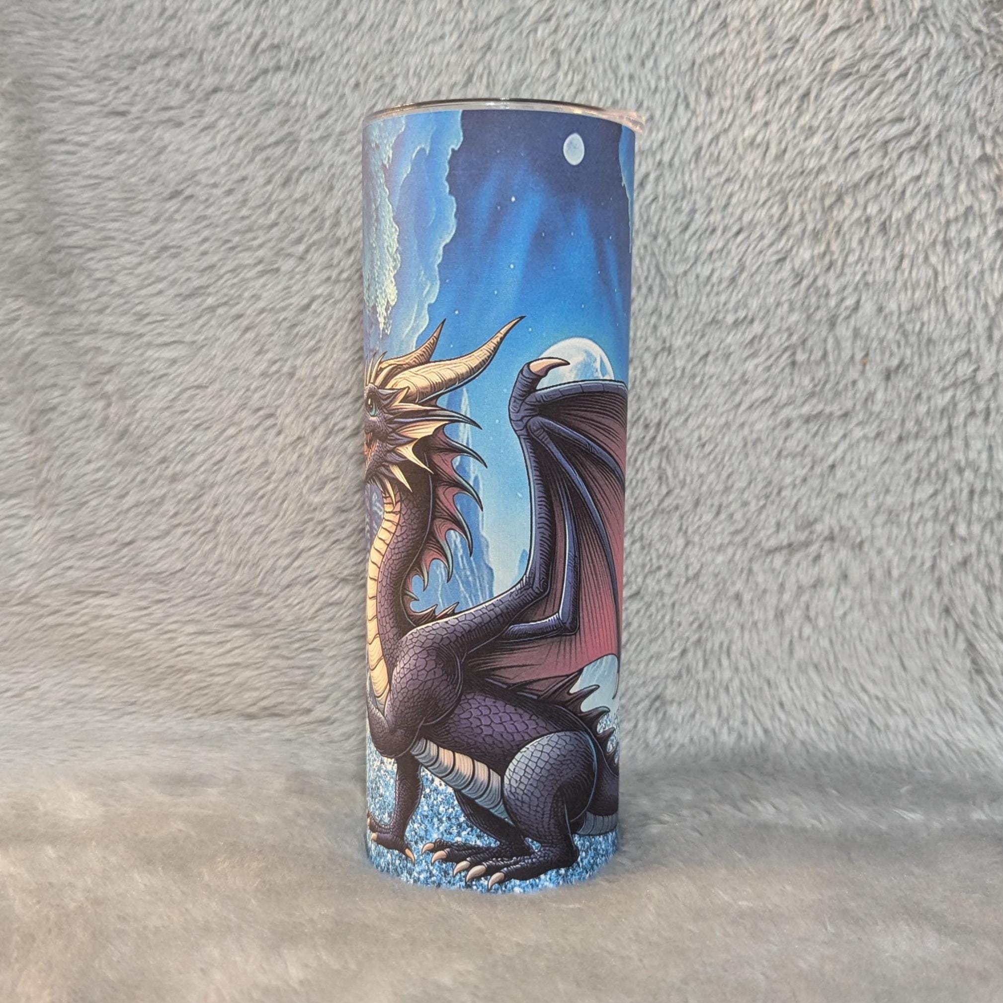 Dragon Tumbler 20oz With Reusable Straw, Can Be Personalized