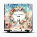 Customizable Slate Wedding Picture With Display Legs