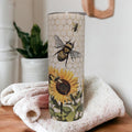 Honey Bee Tumbler 20oz With Reusable Straw, Can Be Personalized