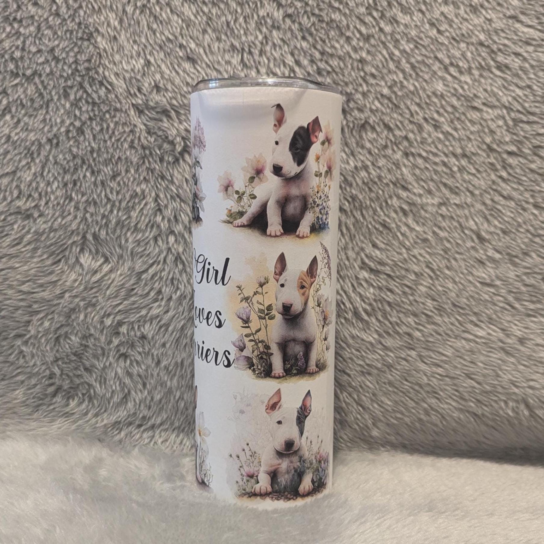 Just A Girl Who Loves Bull Terriers Tumbler 20oz With Reusable Straw