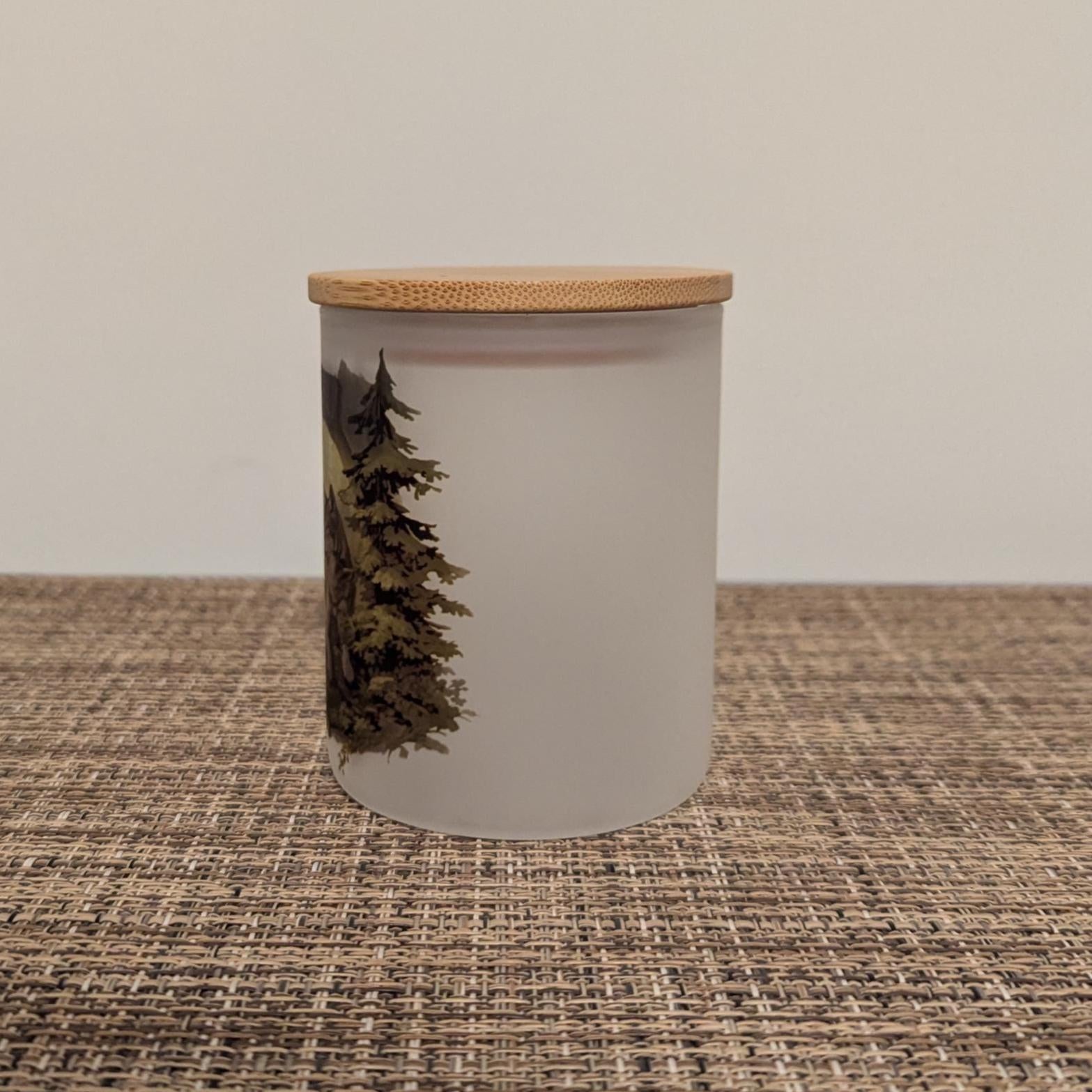 Pretty Wolf Candle Holder With A Battery Operated Flickering Tea Light