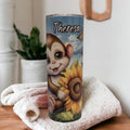 Cute Monkey Tumbler That Can Be Personalized Includes A Straw, Monkey Cup With Name, Monkey Lover Tumbler, Hot Or Cold Drinks