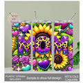 Floral Mom Tumbler With A Pretty Flower Design 20oz With Reusable Straw