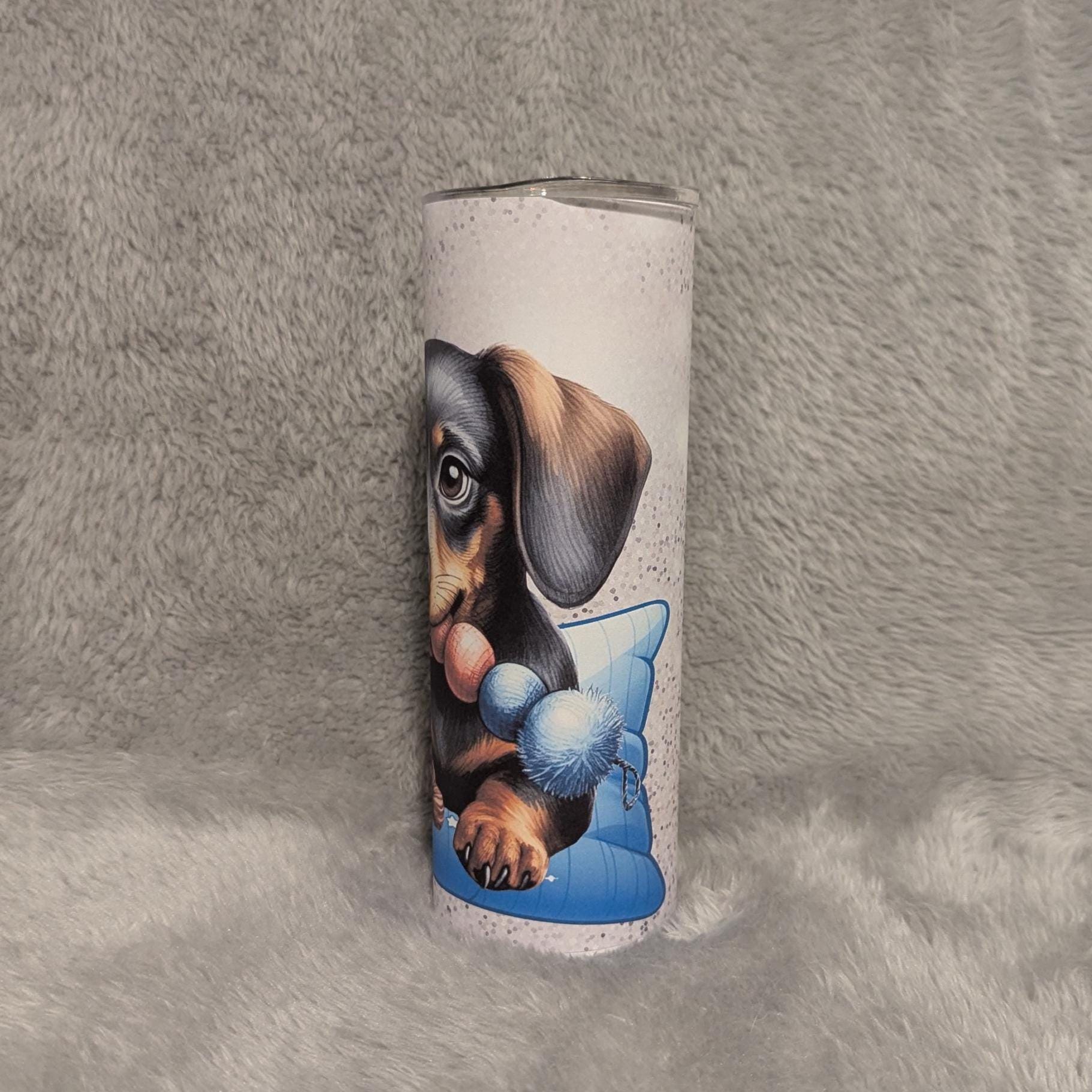 Cute Dachshund Tumbler That Can Be Personalized Includes A Straw, Dog Cup With Name, Dog Lover Tumbler, Dog Lover Gift, Hot Or Cold Drinks