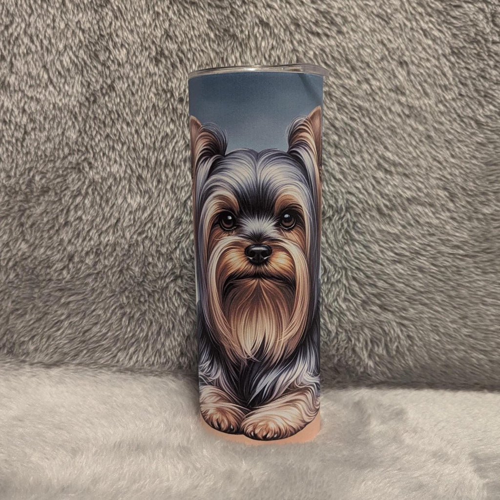 Yorkshire Terrier Tumbler - Can Be Personalized Includes A Straw, Dog Cup With Name, Dog Lover Gift, Hot Or Cold Drinks