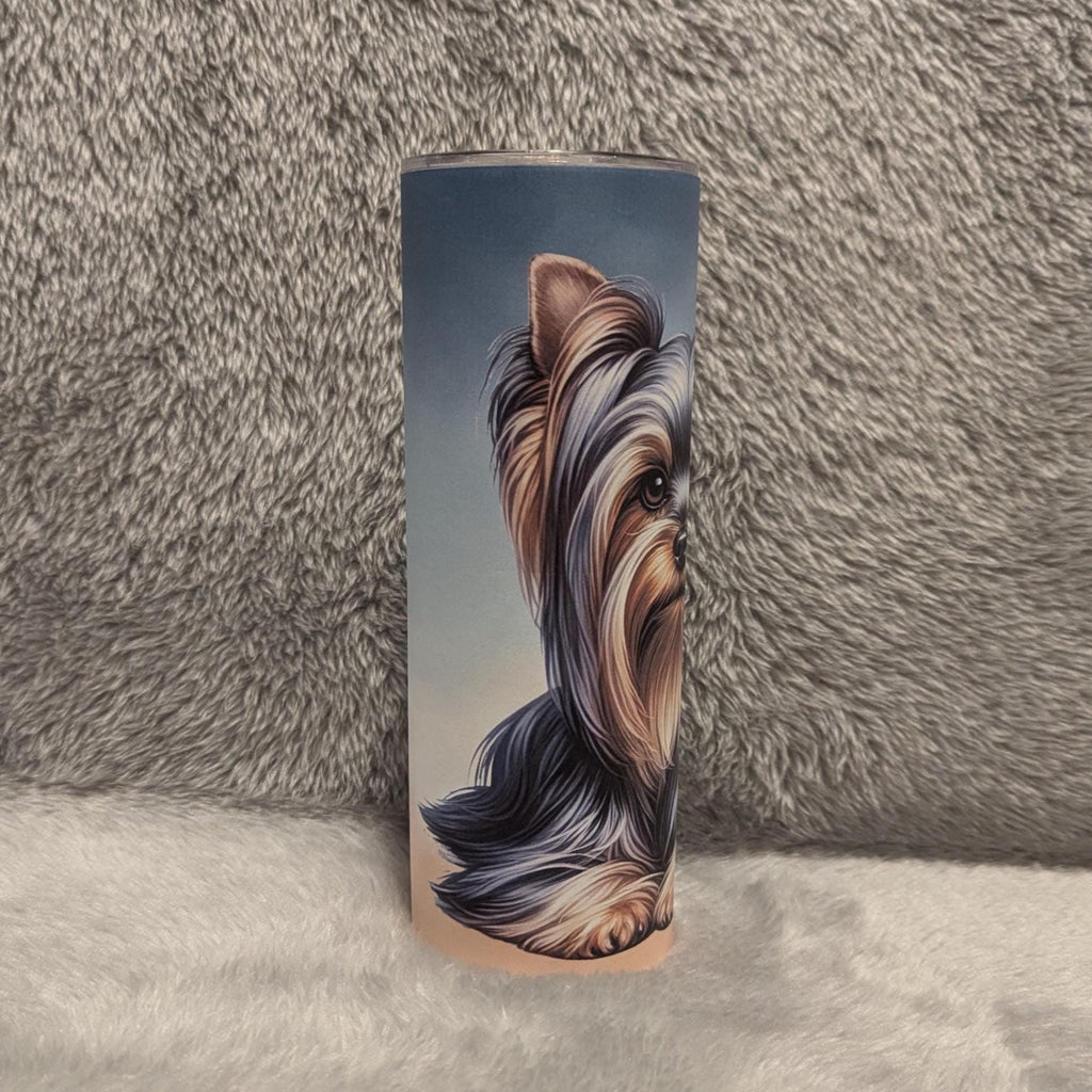Yorkshire Terrier Tumbler - Can Be Personalized Includes A Straw, Dog Cup With Name, Dog Lover Gift, Hot Or Cold Drinks