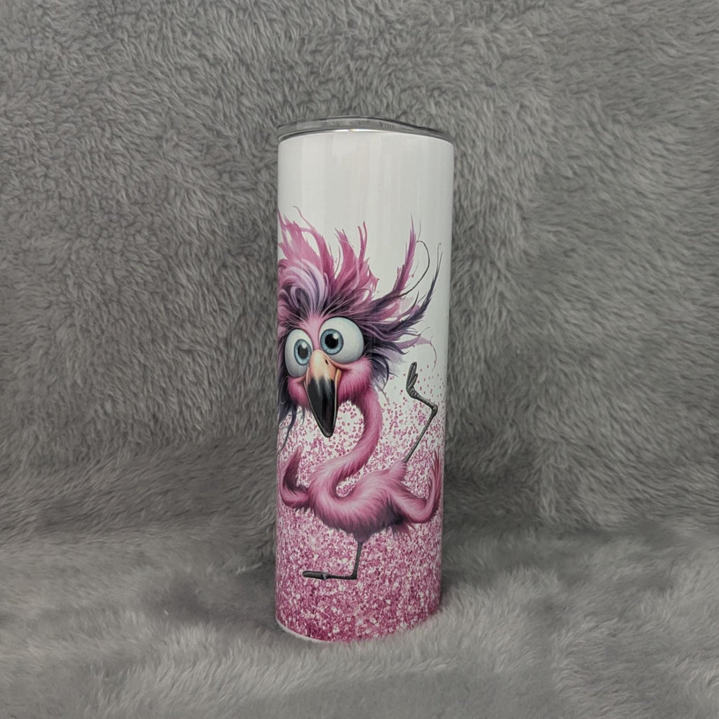 Crazy Flamingo Tumbler Can Be Personalized, Flamingo Cup With Name, Flamingo Lover Gift, Gift For Her, Tumbler With Reusable Straw