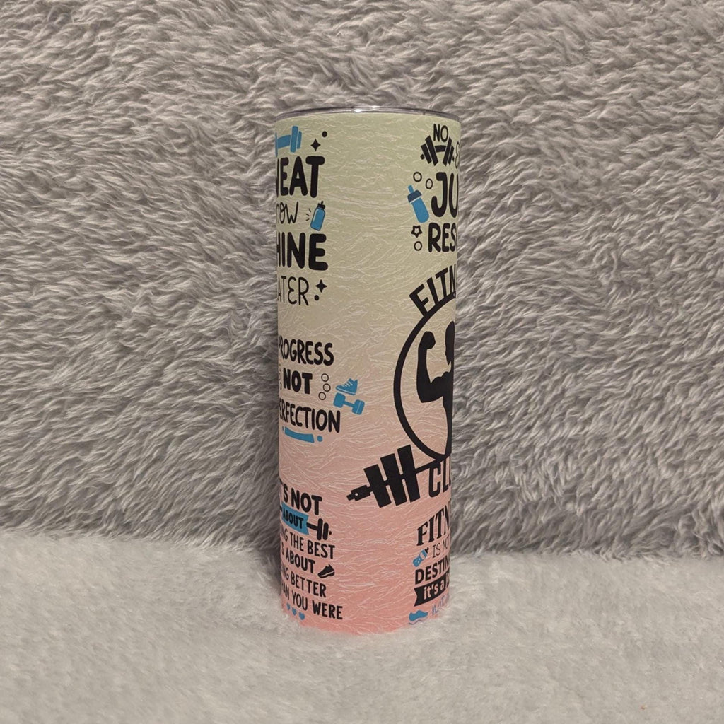 Fitness Tumbler With Reusable Straw - Sustainable Fitness Accessory, Fitness Tumbler, Fitness Theme Tumbler, For Hot Or Cold Drinks