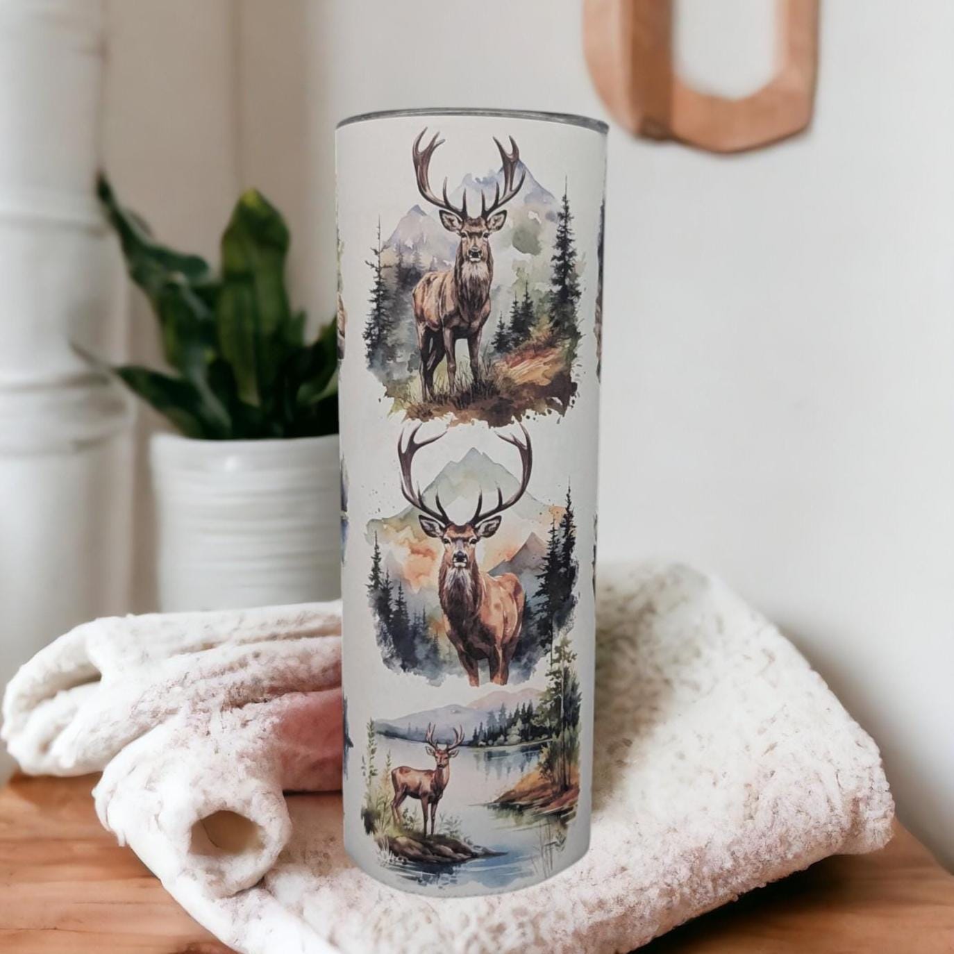Buck Tumbler 20oz With Reusable Straw