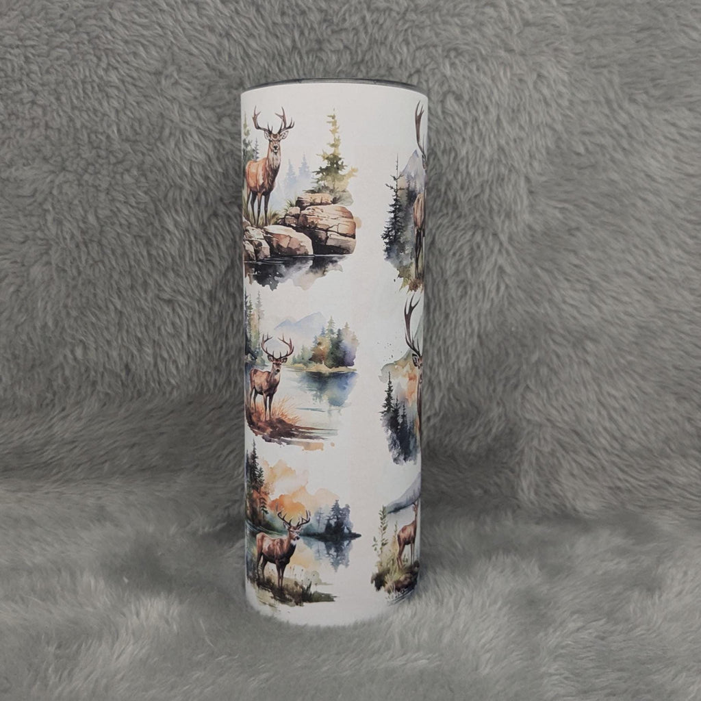 Buck Tumbler 20oz With Reusable Straw