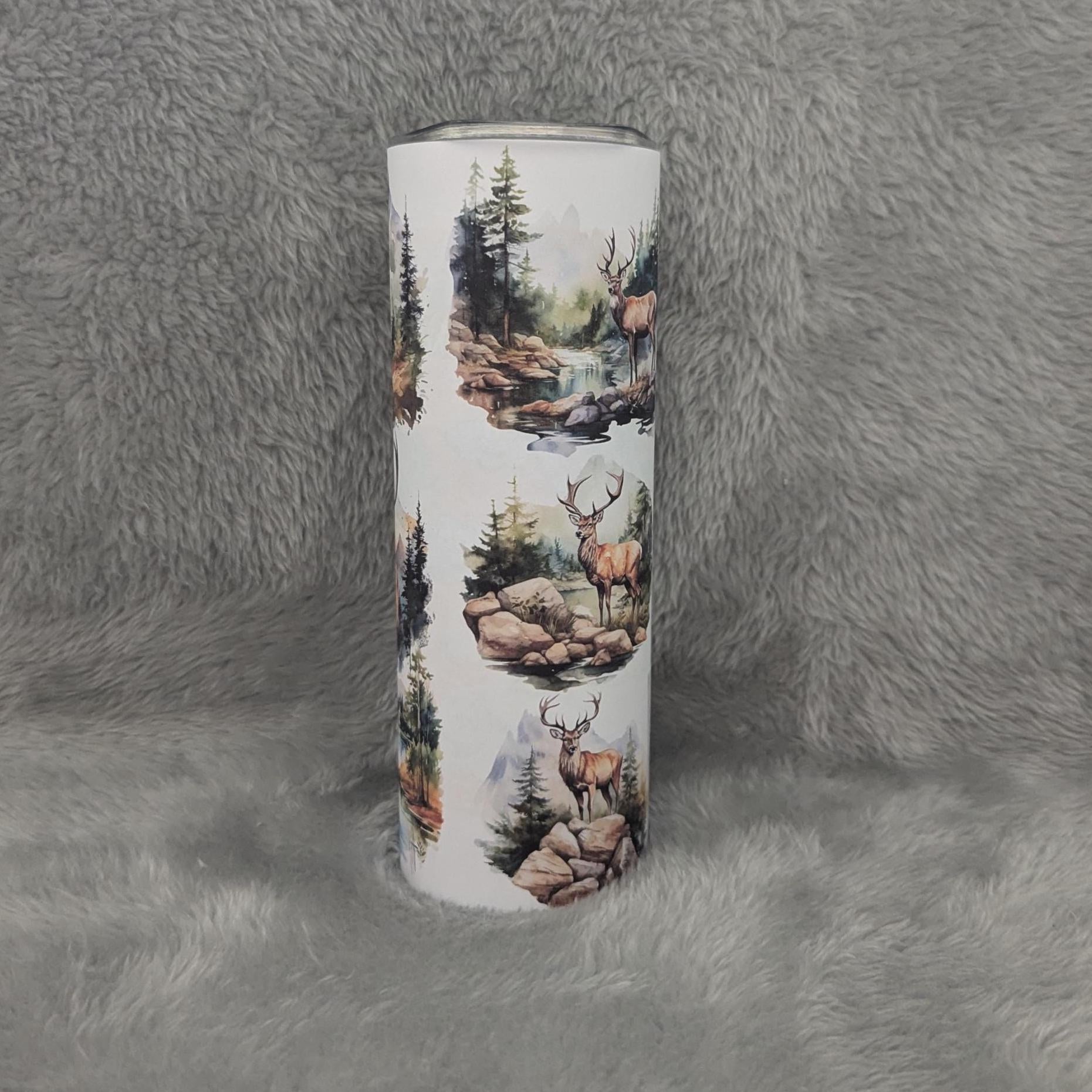 Buck Tumbler 20oz With Reusable Straw