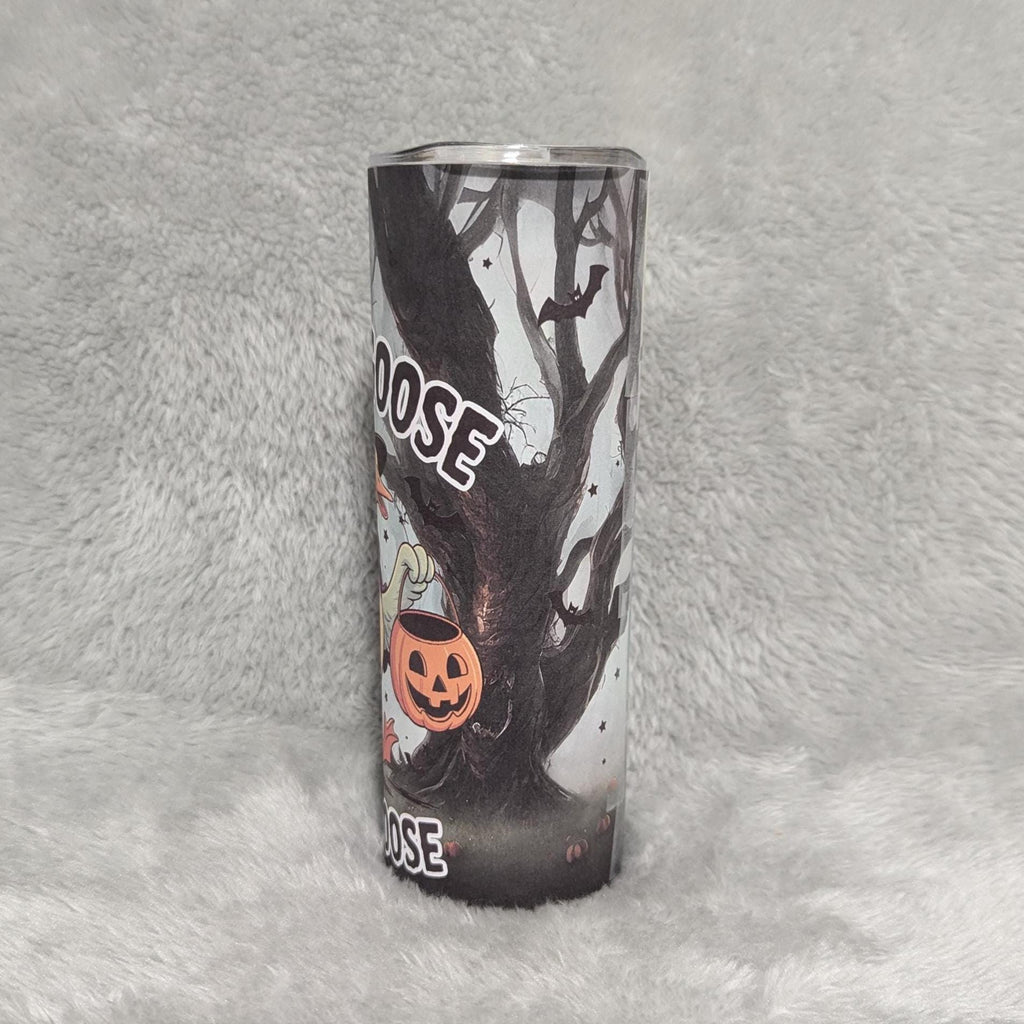 Spooky Goose Tumbler 20oz With Reusable Straw, Can Be Personalized
