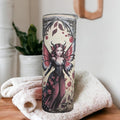 Gothic Halloween Fairy Tumbler 20oz With Reusable Straw, Can Be Personalized