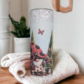 Ladybug Gnome Tumbler 20oz With Reusable Straw, Can Be Personalized
