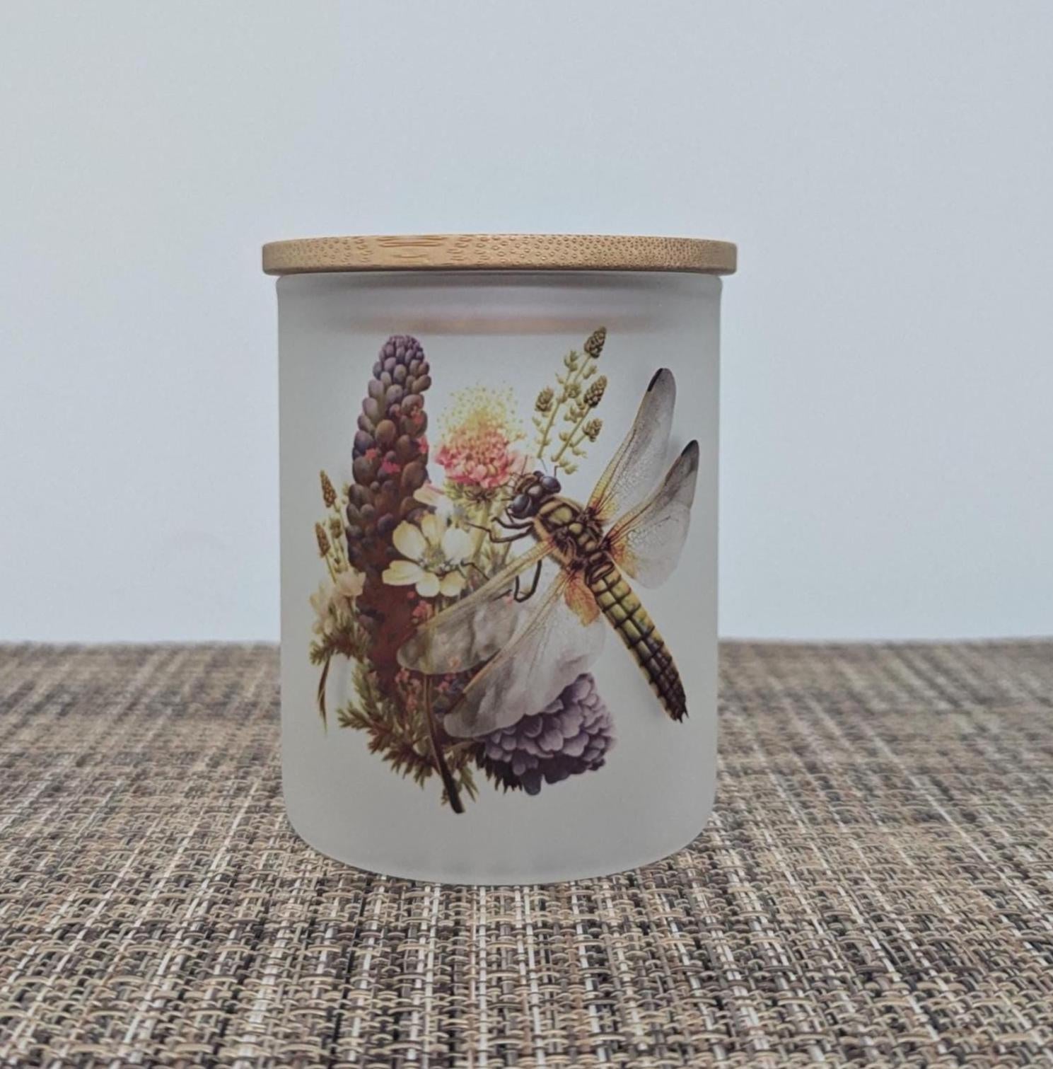 Dragonfly Candle Holder With A Battery Operated Flickering Tea Light