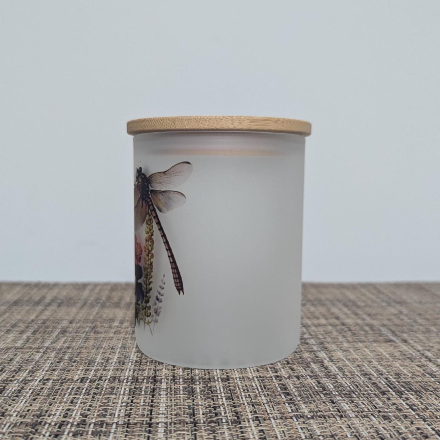 Dragonfly Candle Holder With A Battery Operated Flickering Tea Light