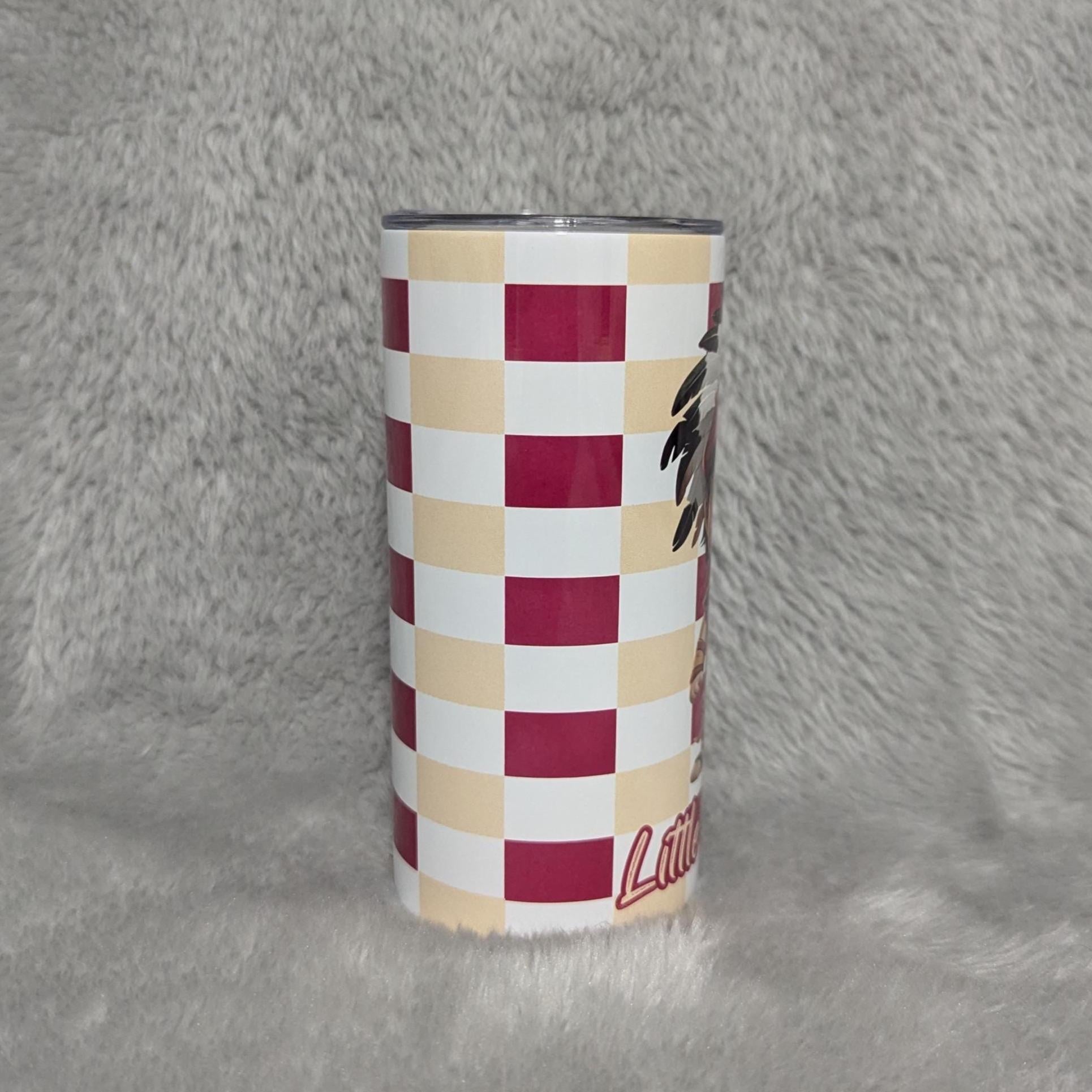 Kids Little Warrior Boy Tumbler 15oz With Reusable Straw, Can Be Personalized