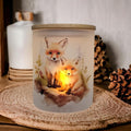 Pretty Fox Candle Holder With A Battery Operated Flickering Tea Light