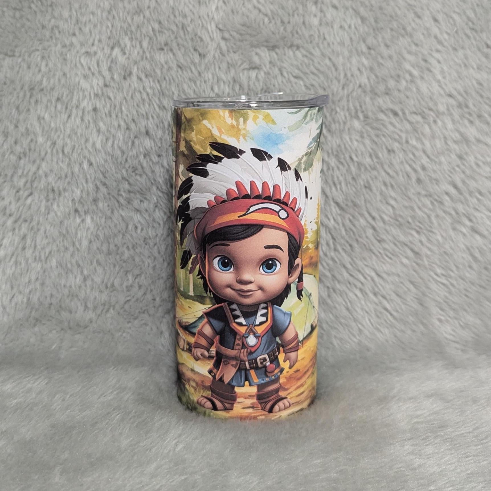 Kids Indian Boy Tumbler Can Be Personalized, Includes A  Reusable Straw, Kids Indian Cup, Toddler Cup Great For Home Or On The Go