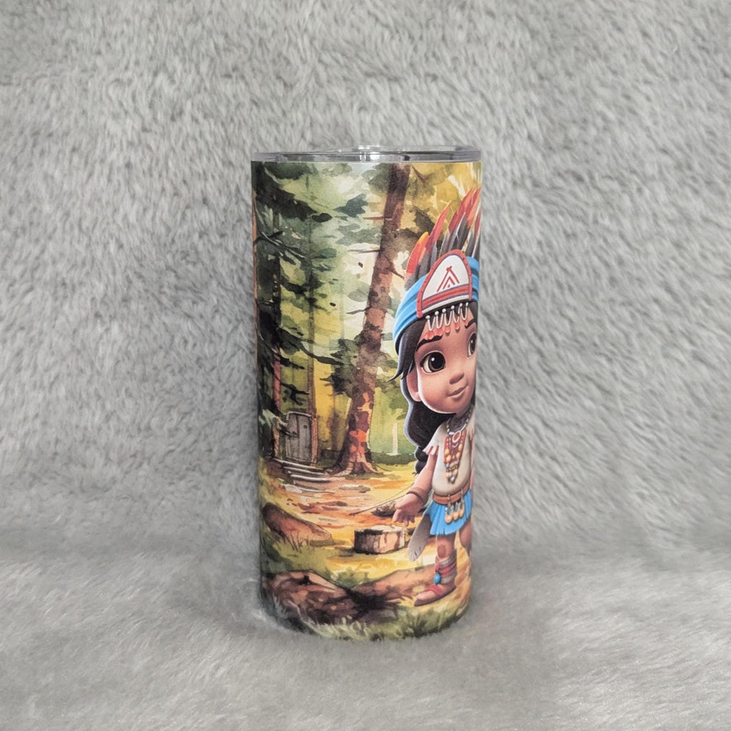 Kids Indian Girl Tumbler Can Be Personalized, Includes A  Reusable Straw, Kids Indian Cup, Toddler Cup Great For Home Or On The Go