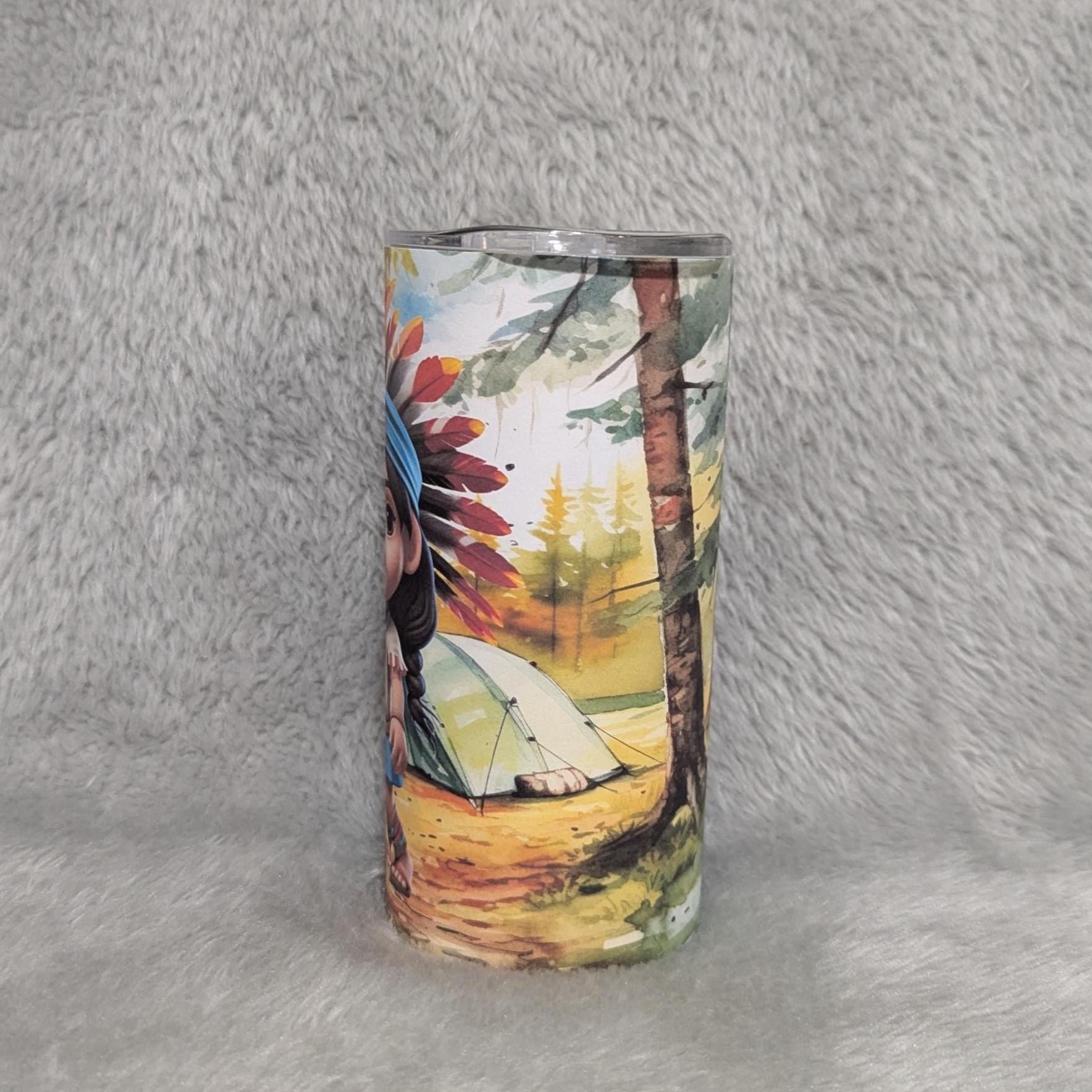Kids Indian Girl Tumbler Can Be Personalized, Includes A  Reusable Straw, Kids Indian Cup, Toddler Cup Great For Home Or On The Go