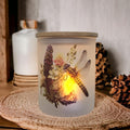 Dragonfly Candle Holder With A Battery Operated Flickering Tea Light