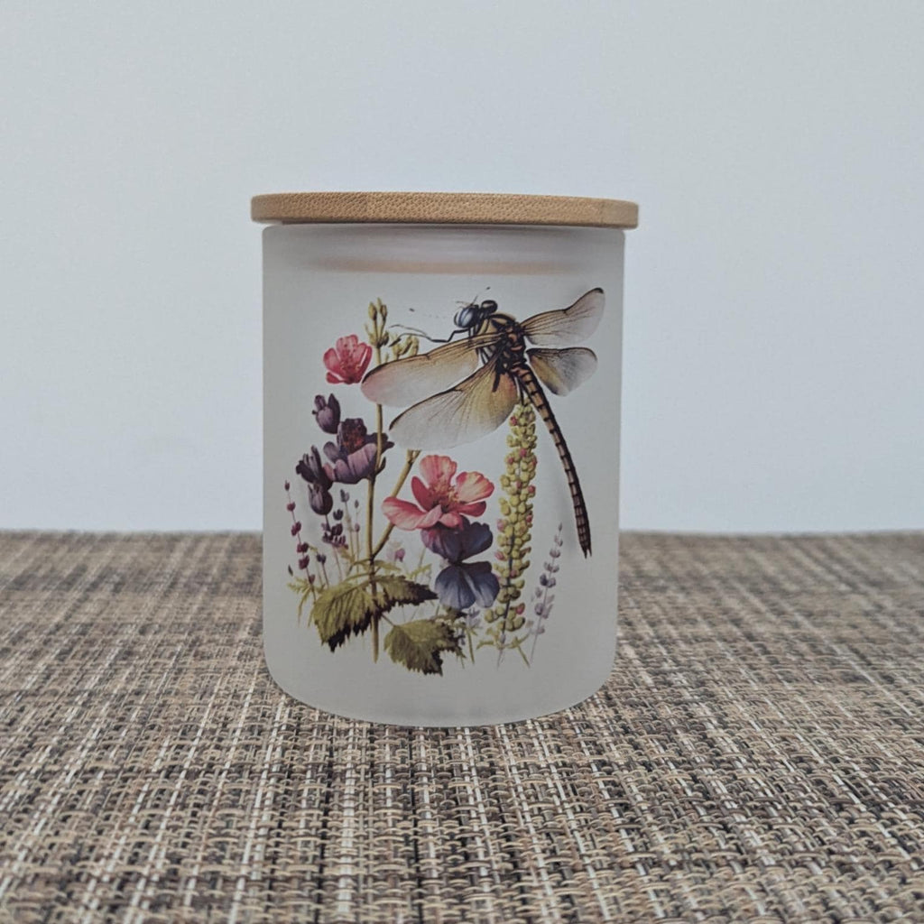 Dragonfly Candle Holder With A Battery Operated Flickering Tea Light