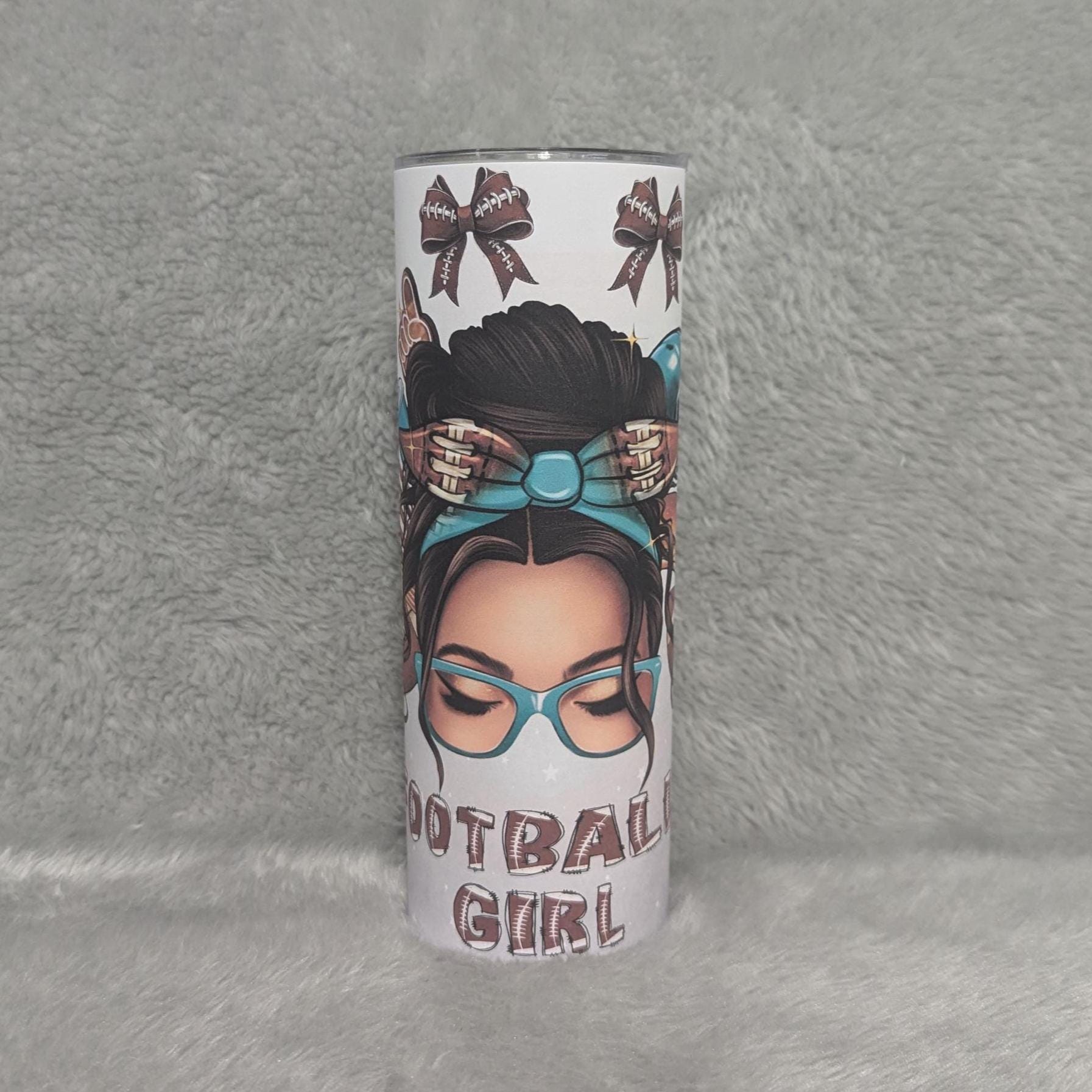 Football Girl Tumbler With A Reusable Straw, For Everyday Use - Hot Or Cold Drinks Home Or On The Go, Football Cup For Football Lover