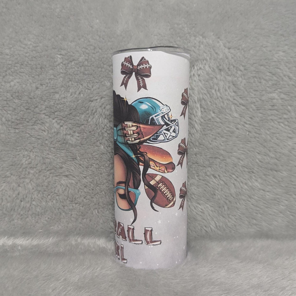 Football Girl Tumbler With A Reusable Straw, For Everyday Use - Hot Or Cold Drinks Home Or On The Go, Football Cup For Football Lover