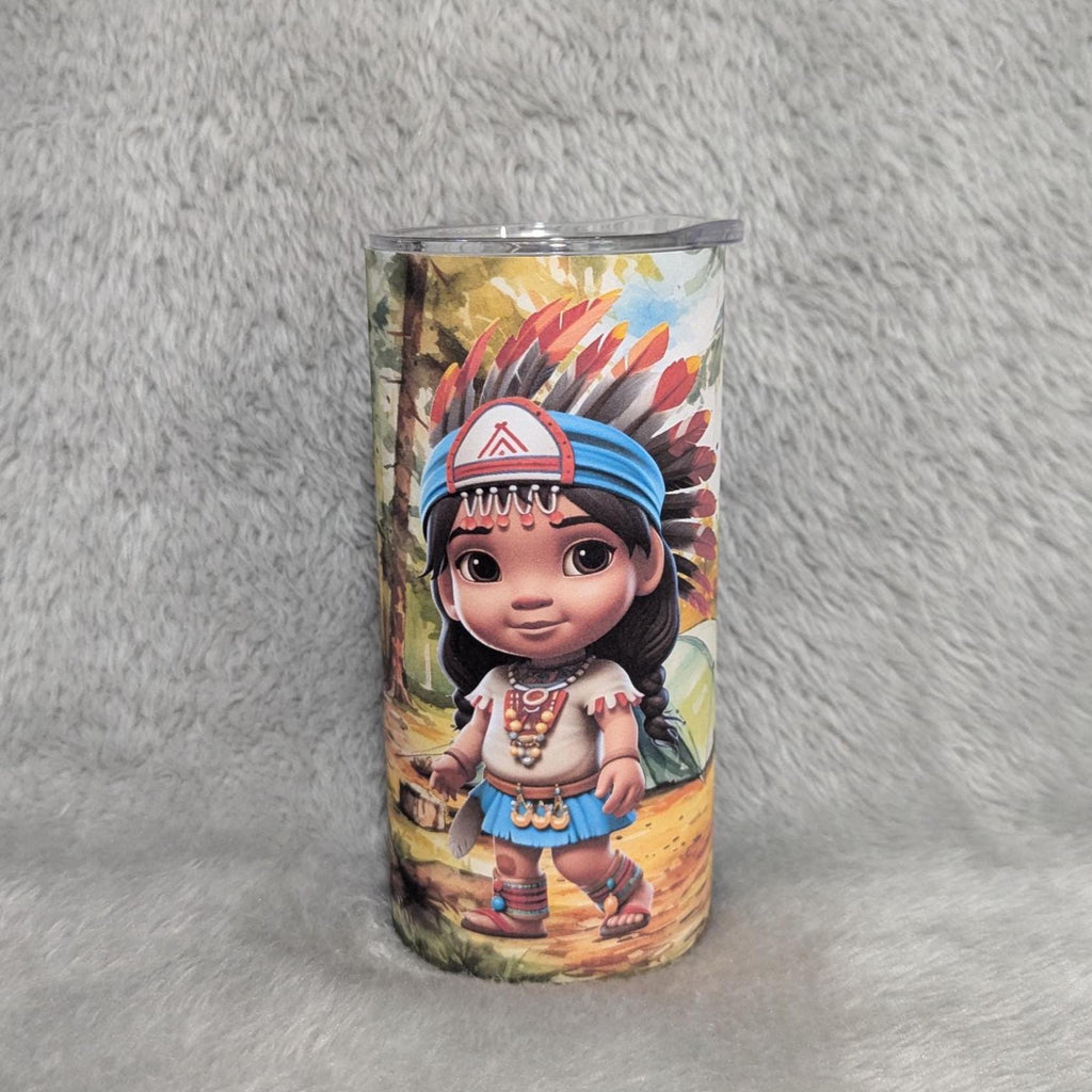 Kids Indian Girl Tumbler Can Be Personalized, Includes A  Reusable Straw, Kids Indian Cup, Toddler Cup Great For Home Or On The Go