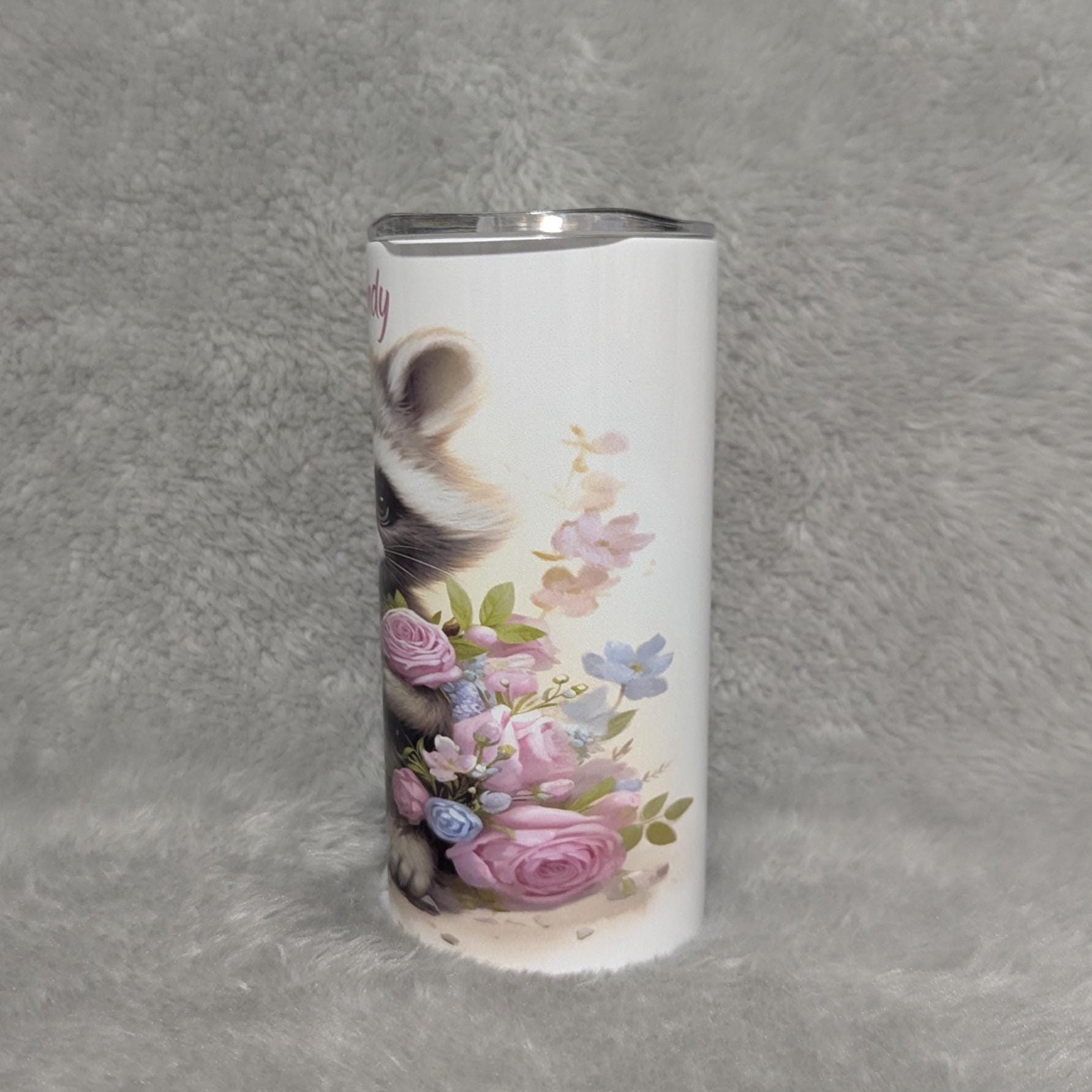 Kids Raccoon Tumbler with Lid and Straw, Great For Home or On The Go, Raccoon Lover Gift, Fun Cup For Kids, Can Be Personalized Kids Cup