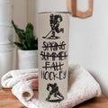 Hockey Tumbler with Reusable Straw - Perfect Gift for Hockey Fans, For Hot Or Cold Drinks Home Work Or On The Go