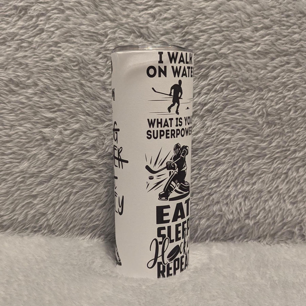Hockey Tumbler with Reusable Straw - Perfect Gift for Hockey Fans, For Hot Or Cold Drinks Home Work Or On The Go