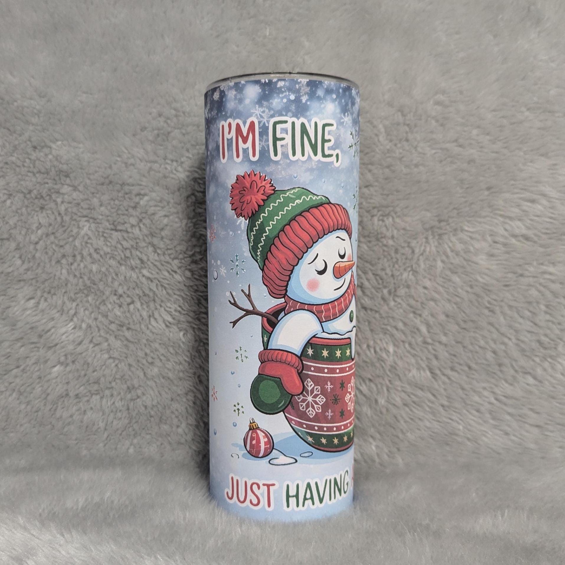 Cute Snowman Tumbler Can Be Personalized, Includes A Reusable Straw, Great Gift For Winter and Snowman Lovers